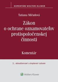 Kniha Zákon o ochrane oznamovateľov protispoločenskej činnosti