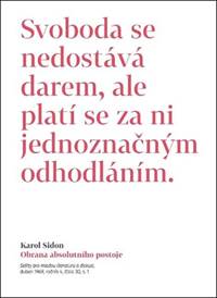 Kniha Obrana absolutního postoje