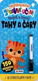 Kniha Předškolákovo zábavné učení Tahy a čáry napiš a smaž