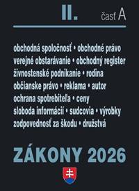 Kniha Zákony II A 2026 - Obchodné a občianske právo