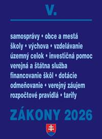 Kniha Zákony V/2026 – Štátna a verejná správa, školy a obce