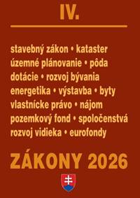 Kniha Zákony IV/2026 – stavebné zákony a predpisy