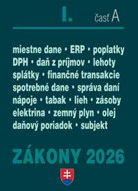 Kniha Zákony I A 2026 – daňové zákony