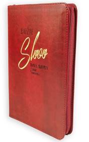 Kniha Božie Slovo - Nová zmluva, Žalmy a Príslovia 2025 - imitácia kože, tmavočervená so zipsom