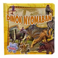 Kniha Dinók nyomában könyv+6puzzle  (Maďarská verzia)