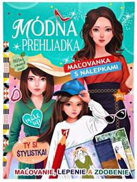 Módna prehliadka maľovánka s nálepkami