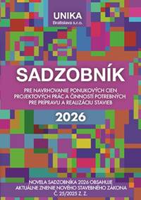 Sadzobník pre navrhovanie ponukových cien projektových prác a činností potrebných pre prípravu a rea