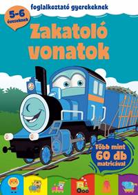 Kniha Zakatoló vonatok foglalkoztató matricákkal (Maďarská verzia)